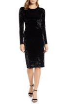 Women's Michael Michael Kors Panne Velvet Sheath Dress - Black