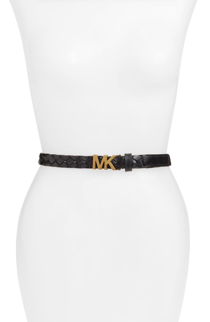 Women's Michael Michael Kors Braided Leather Belt