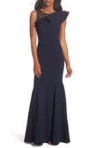 Women's Eliza J Asymmetrical Ruffle Gown - Blue