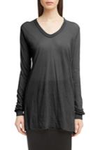 Women's Rick Owens Longline Tee Us / 38 It - Black