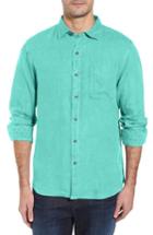 Men's Tommy Bahama Seaspray Breezer Standard Fit Linen Sport Shirt - White