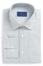 Men's David Donahue Regular Fit Solid Dress Shirt .5 34/35 - Green
