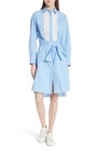 Women's Sandro Bleu Ciel Cotton Shirtdress - Blue
