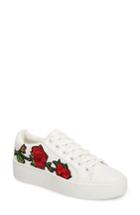 Women's Steve Madden Bertie Floral Applique Sneaker M - White