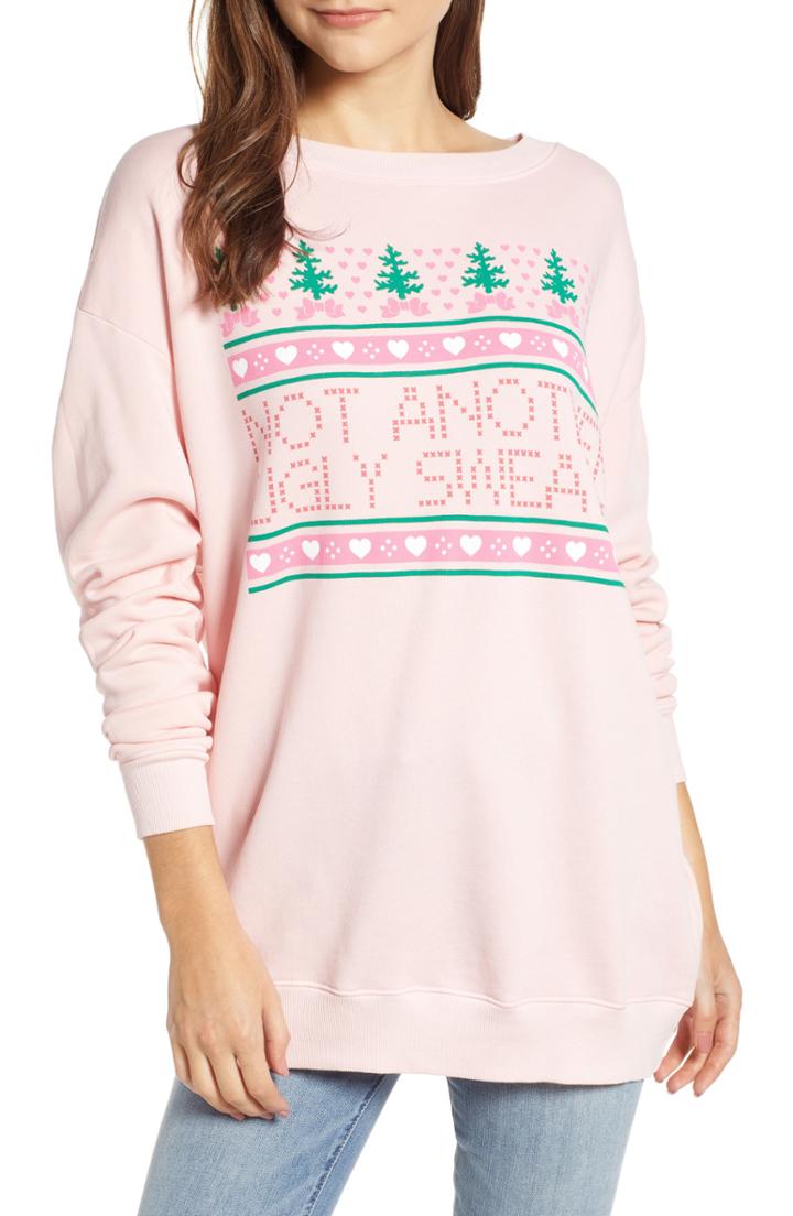 Women's Wildfox Sweet Stitch Road Trip Pullover - Pink