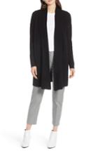 Women's Halogen Open Front Drape Cardigan /small - Black