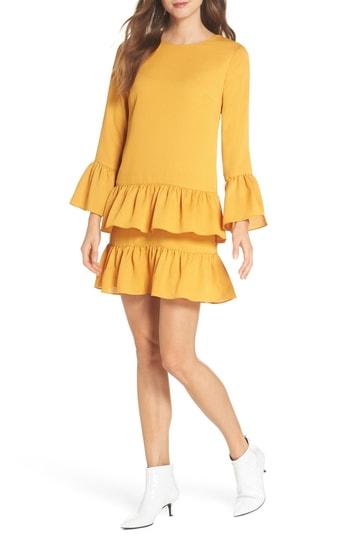 Women's Chelsea28 Flounce Hem Shift Dress - Yellow