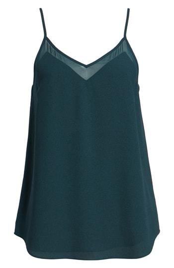 Women's 1.state Chiffon Inset Camisole, Size - Green