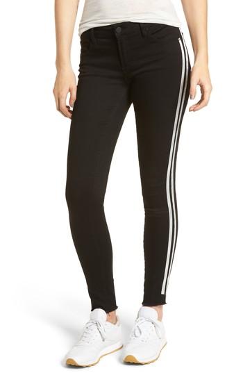 Women's Articles Of Society Sarah Stripe Skinny Jeans - Black