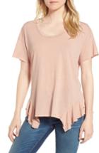 Women's Current/elliott The Tier Ruffle Tee - Pink
