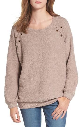 Women's Dreamers By Debut Grommet Detail Sweater - Brown