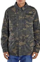 Men's Topman Camo Print M-65 Field Jacket With H Lining, Size Large - Green