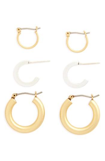 Women's Madewell Set Of 3 Mini Hoop Earrings