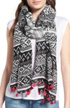 Women's Caslon Savannah Stamp Print Scarf