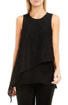 Women's Vince Camuto Lace Overlay Top - Black