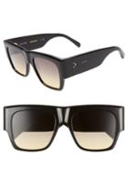 Women's Celine 56mm Special Fit Gradient Flat Top Sunglasses - Shiny Blck/yell Grey Grad