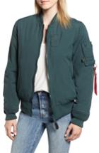 Women's Alpha Industries Ma-1 Down Bomber Jacket - Green