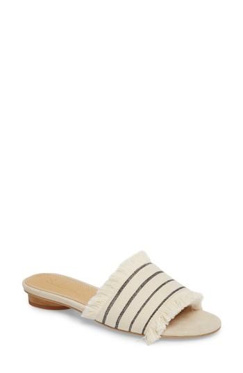 Women's Splendid Baldwyn Fringe Slide Sandal .5 M - White