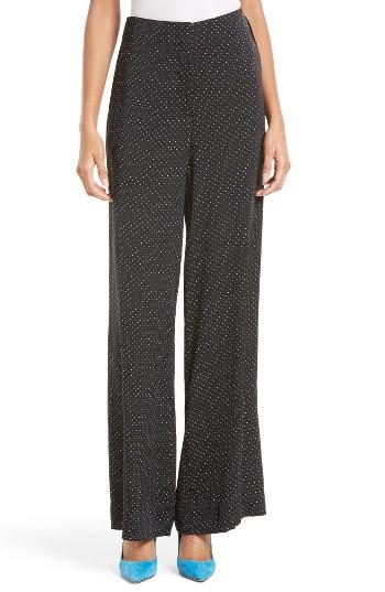 Women's Diane Von Furstenberg Wide Leg Stretch Silk Pants