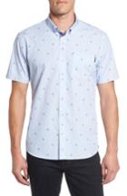 Men's 7 Diamonds Young Galaxy Embroidered Stripe Woven Shirt