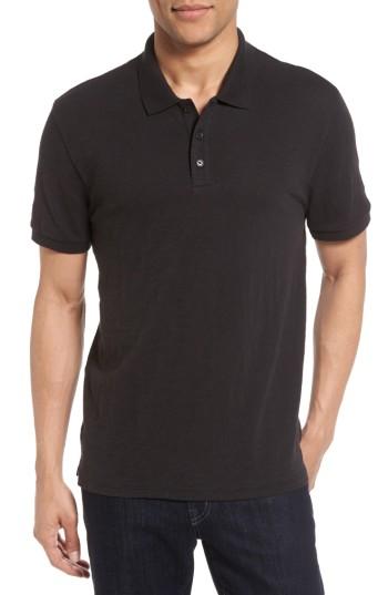 Men's Vince Classic Cotton Polo, Size - Black
