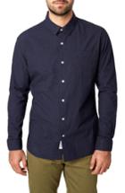 Men's 7 Diamonds Players Club Trim Fit Linen Blend Sport Shirt - Blue