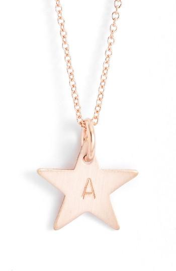 Women's Nashelle 14k-rose Gold Fill Initial Mini Star Pendant Necklace