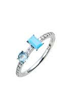Women's Nadri Turquoise & Crystal Ring