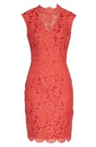 Women's Vince Camuto Open Back Lace Sheath Dress - Pink