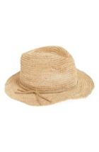 Women's Caslon Raffia Panama Hat - Brown