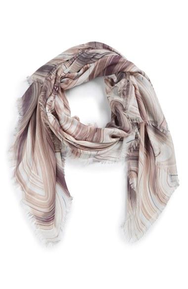Women's Nordstrom Abstract Print Cashmere & Silk Scarf