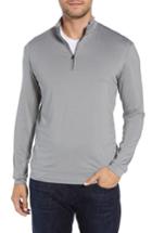 Men's Johnnie-o Flex Classic Fit Quarter Zip Pullover - Grey