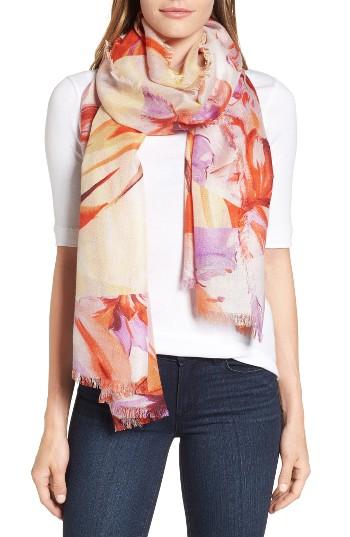 Women's Nordstrom Birds In Flight Cashmere & Silk Scarf, Size - Purple