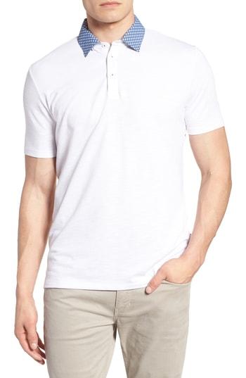 Men's Stone Rose Flame Knit Polo (s) - White