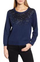 Women's Cece Sequin Sweater, Size - Blue