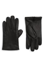 Men's Nordstrom Men's Shop Leather Gloves - Black