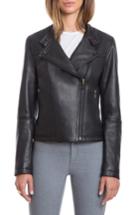 Women's Bagatelle Quilted Lambskin Leather Moto Jacket - Black