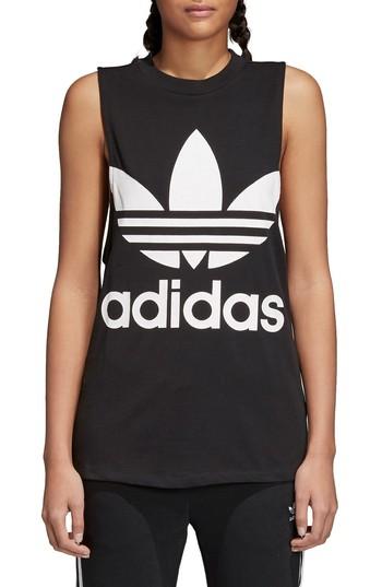 Women's Adidas Originals Trefoil Tank - Black