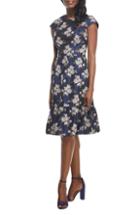 Women's Gal Meets Glam Collection Gloria Paisley Jacquard Fit & Flare Dress