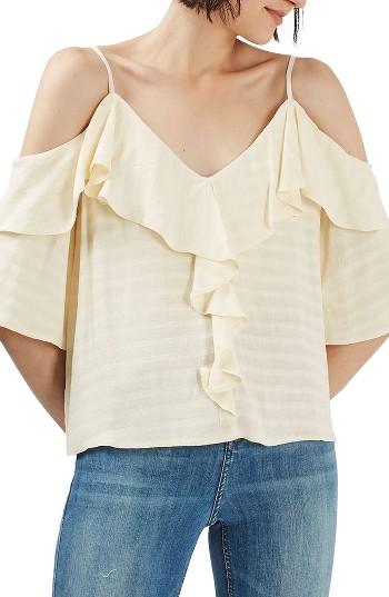 Women's Topshop Ruffle Off The Shoulder Top