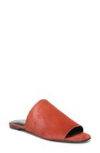 Women's Via Spiga Heather 2 Genuine Calf Hair Slide Sandal .5 M - Red