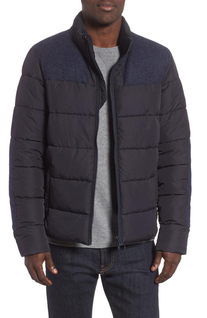 Men's Barbour Dhow Tailored Fit Quilted Jacket - Blue