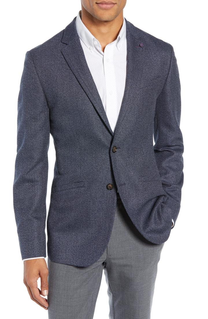 Men's Ted Baker London Bufalo Slim Twill Sport Coat (xxl) - Blue
