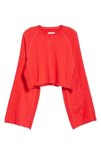 Women's 7 For All Mankind Flare Sleeve Crop Sweatshirt