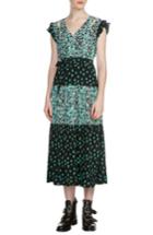 Women's Maje Renoli Mixed Print Midi Dress - Green