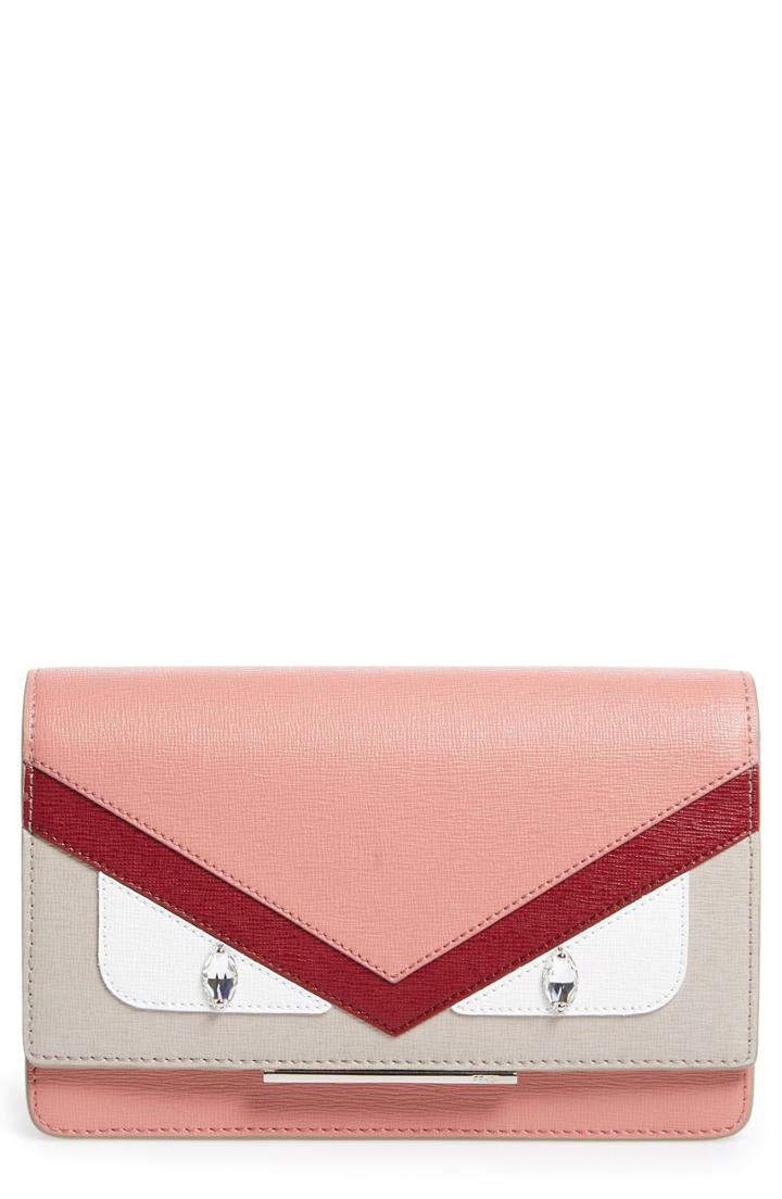 Women's Gucci Guccy Logo Moon & Stars Leather Wallet On A Chain -