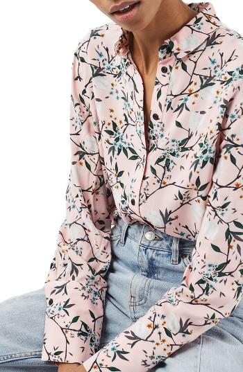 Women's Topshop Cherry Blossom Shirt
