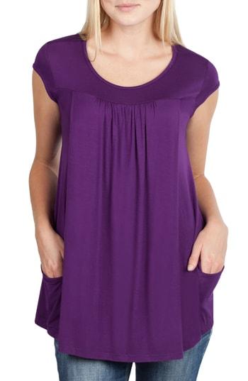 Women's Savi Mom Babydoll Maternity/nursing Top - Blue