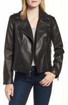 Women's Michael Michael Kors Classic Leather Moto Jacket - Black