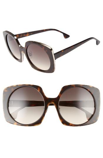 Women's Alice + Olivia Canton 55mm Retro Sunglasses - Dark Tortoise